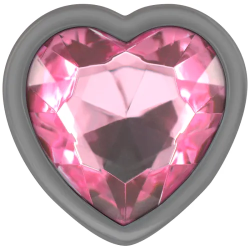 Anal Plug Metal Aluminum Heart N Pink S – Intense