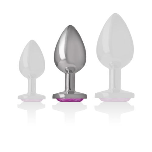 Analplug Aluminium Rosa Herz Grösse M | Intense