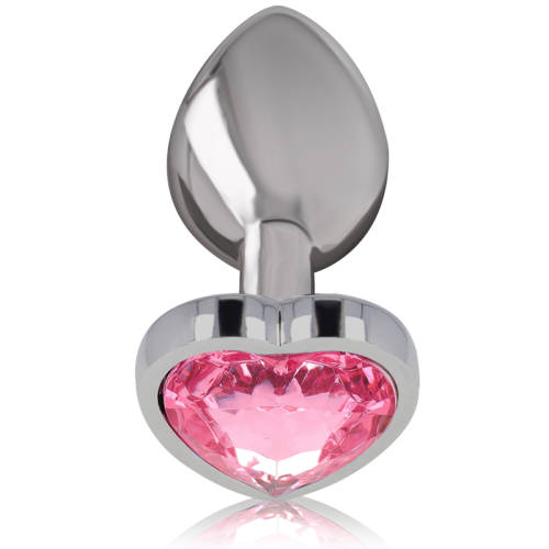 Analplug Aluminium Rosa Herz Grösse M | Intense