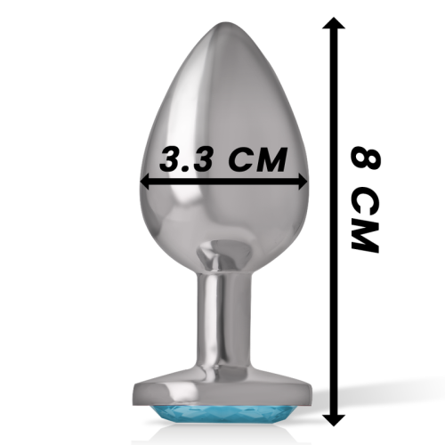 Analplug Aluminium Blaues Herz Grösse M | Intense