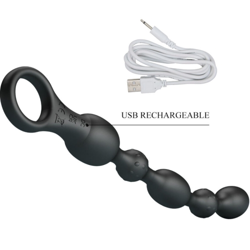 Analbeads Mit 10 Vibrationen Wiederaufladbar Silikon | Pretty Love
