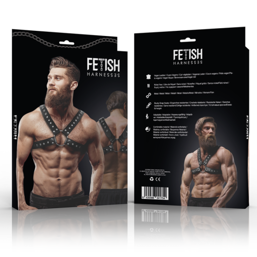 Crossover Brustgeschirr Mit Nieten | Fetish Submissive