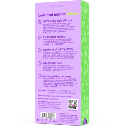 Bgee Heat Infinite Deluxe Silikonvibrator Lavendel | B Swish