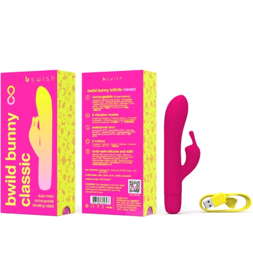 Bwild Bunny Infinite Classic Silikonvibrator Rosa | B Swish