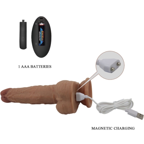 Dildo Jonathan 3 Vibrationsmodi + 3 Stossmodi 21cm | Pretty Love