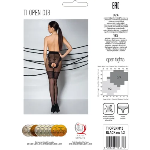 Tiopen 013 Medias Schwarz 1/2 (20/40 Den) – Passion