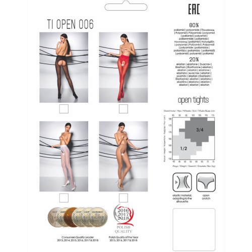 Tiopen 006 Medias Rot 3/4 (30 Den) | Passion
