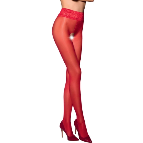 Tiopen 008 Strumpf Rot 1/2 (30 Den) | Passion