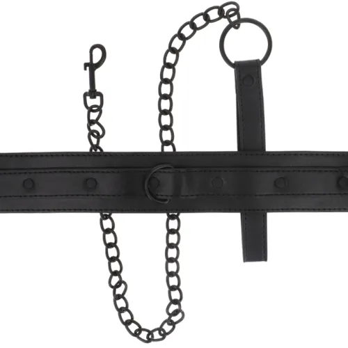 Fetish Veganes Lederhalsband – Intense