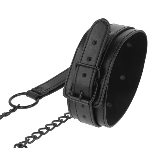 Fetish Veganes Lederhalsband – Intense