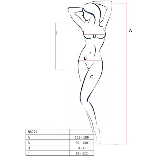 Bs094 Bodystocking Schwarz Os – Passion