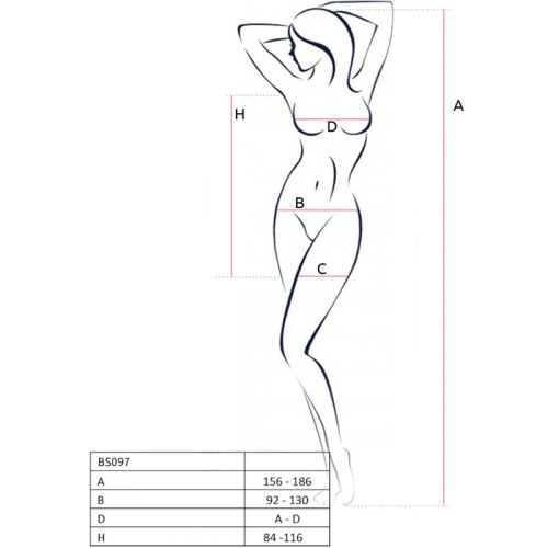 Bs097 Bodystocking Weiss OneSize | Passion