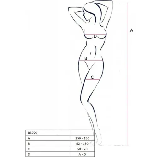 Bs099 Bodystocking Black Os – passion
