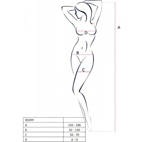 Bs099 Bodystocking Weiss OneSize | Passion