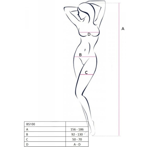 Bs100 Bodystocking Weiss OneSize | Passion