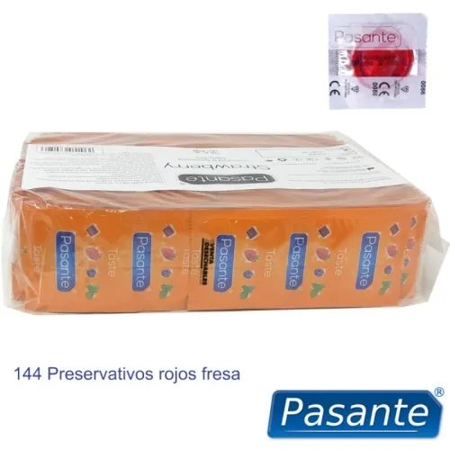 Strawberry-flavored condoms, 144 pieces – Pasante