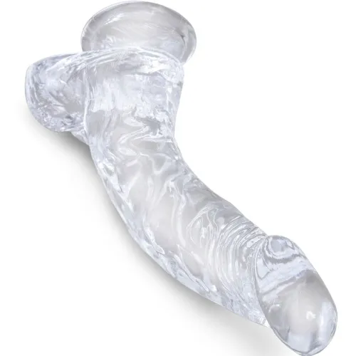 Realistisch Geschleifener Penis Mit 16,5cm Transparenten Bällen – King Cock