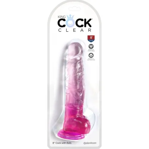 Realistischer Penis Mit Eier 16,5cm Rosa – King Cock