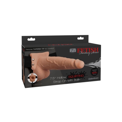 Verstellbares Gurt Realistischer Penis Mit Spritzenden Bällen 19cm | Fetish Fantasy