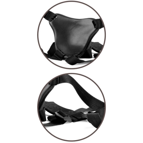 Deluxe Verstellbares Harness-Kit Ring Mit Hoden & Dildo 20,3cm | King Cock