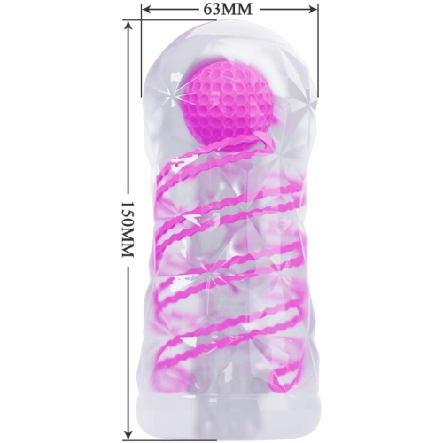 Masturbator Masculino Fantasy Espiral Interna Y Kugeln Transparente | Pretty Love