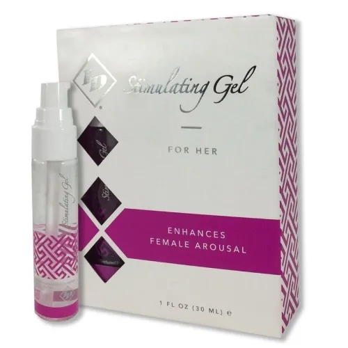 Packaging and bottle of a stimulating gel for women, 30 ml, to increase arousal.