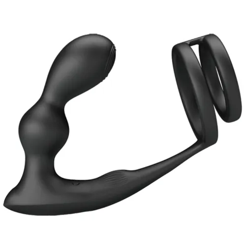 Marshall cock ring with vibrating anal plug – Pretty Love