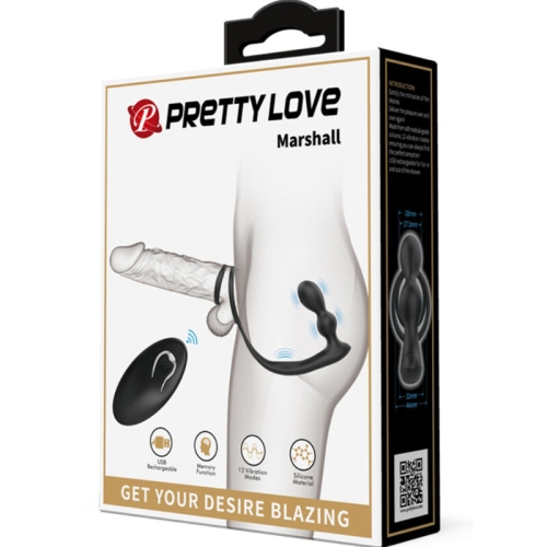 Marshall Penisring Mit Vibratorischem Analplug Mit Fernbedienung | Pretty Love