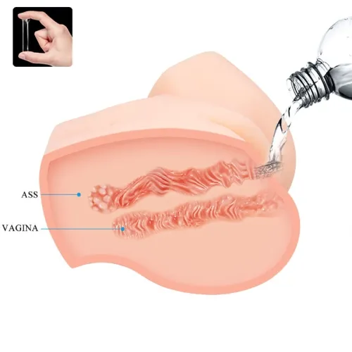 Realistic vaginal and anal dual vibration