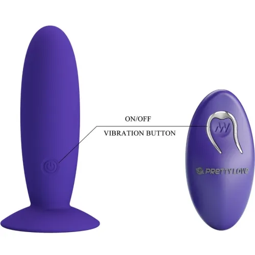 Anal vibrator with remote control, violet – Pretty Love Youth