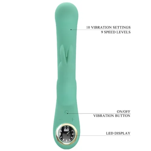 Lamar Rabbit Vibrator Green | Pretty Love