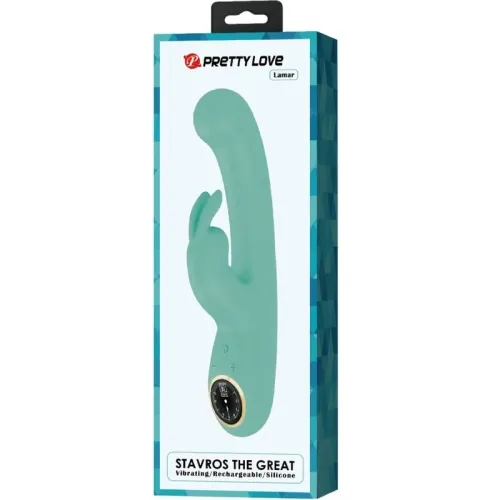 Lamar Rabbit Vibrator Green | Pretty Love