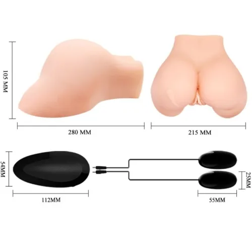 Vagina and Anus Masturbator with Vibration – Crazy Bull