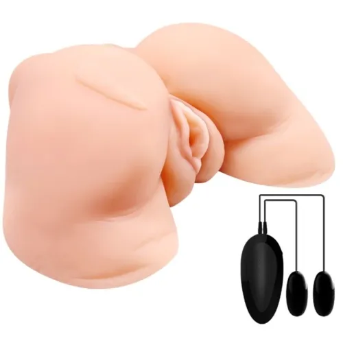 Vagina and Anus Masturbator with Vibration – Crazy Bull