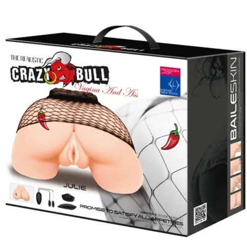 Vagina and Anus Masturbator with Vibration – Crazy Bull