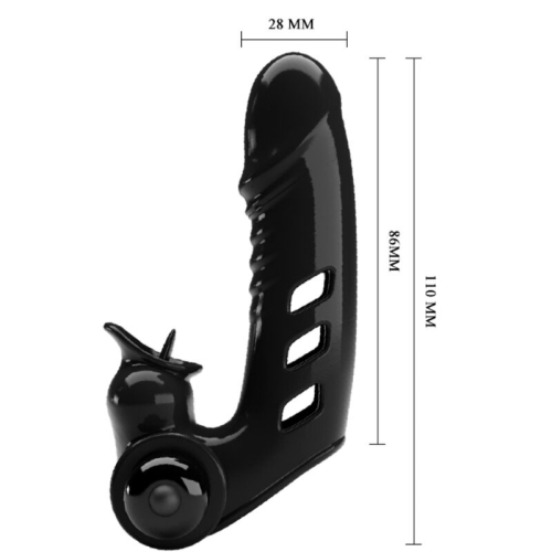 Corbin Schwarze Vibrator Fingerabdeckung | Pretty Love