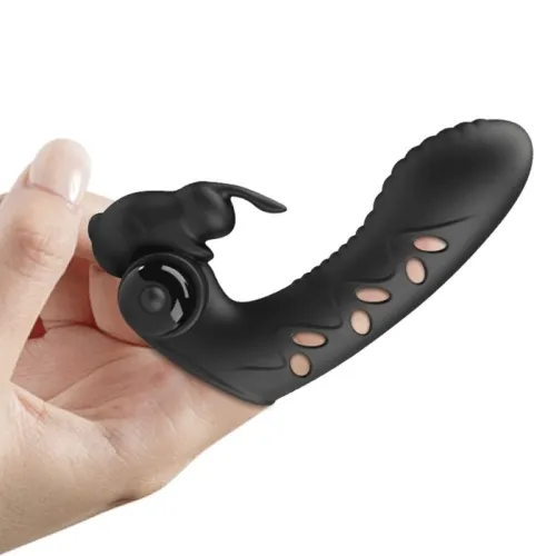 Vance Black Rabbit Vibrator Fingerabdeckung – Pretty Love