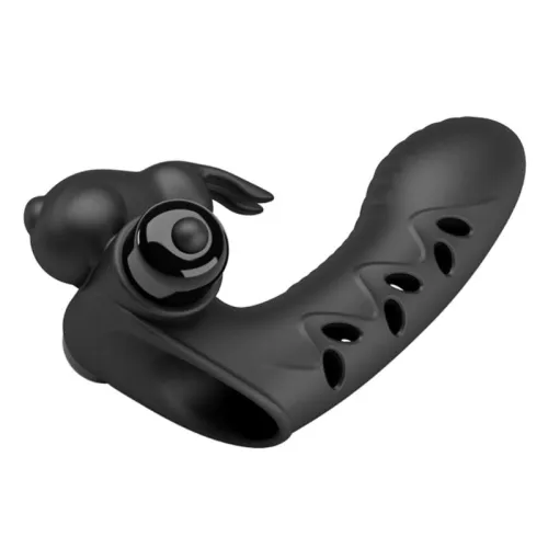 Vance Black Rabbit Vibrator Fingerabdeckung – Pretty Love