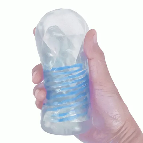 Small Masturbator with Blue Spirals – Pretty Love