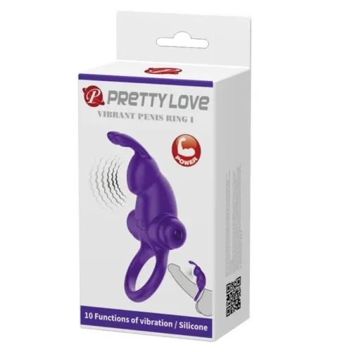 Rabbit Vibrator Ring for Purple Penis – Pretty Love