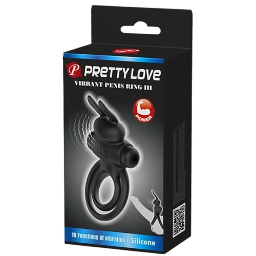 Vibrator Iii Kaninchenring Für Schwarzen Penis | Pretty Love