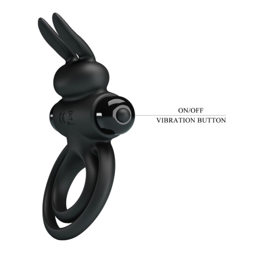 Vibrator Iii Kaninchenring Für Schwarzen Penis | Pretty Love