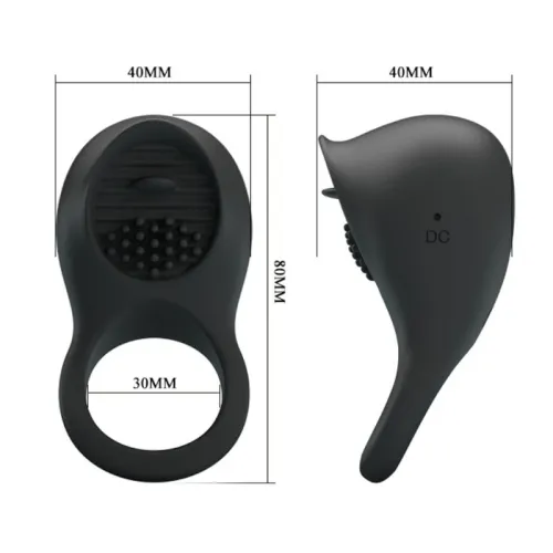Vibrating Penis Ring with Black Tongue – Pretty Love
