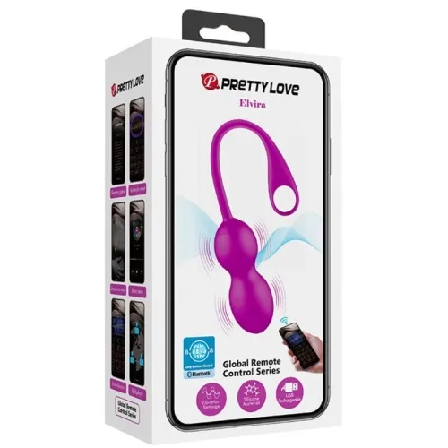 Elvira Rechargeable Vibrating Balls Purple – Pretty Love