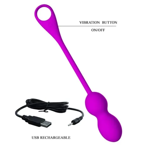 Elvira Rechargeable Vibrating Balls Purple – Pretty Love