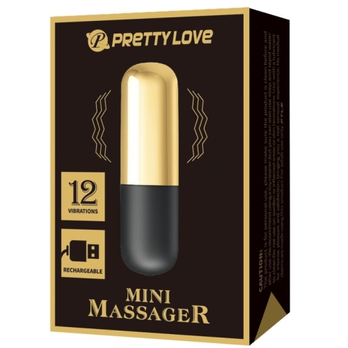 Goldener Wiederaufladbarer Kugelvibrator | Pretty Love