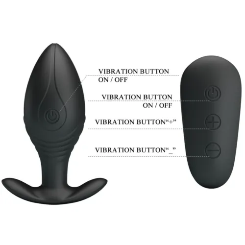 Regina anal plug vibrator black – Pretty Love