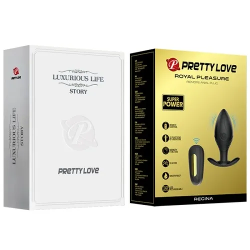 Regina anal plug vibrator black – Pretty Love