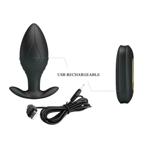 Regina anal plug vibrator black – Pretty Love