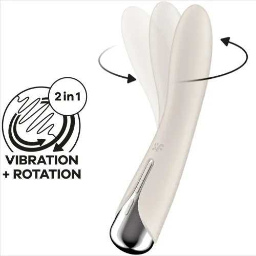 Spinning Vibe 1 G-Spot Beige Rotator Vibrator – Satisfyer